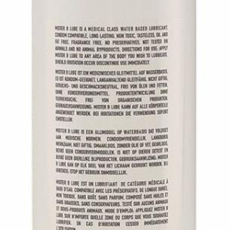 Lubrifiant Eau Mr B 250mL Lubrifiant Eau Mr B 250mL