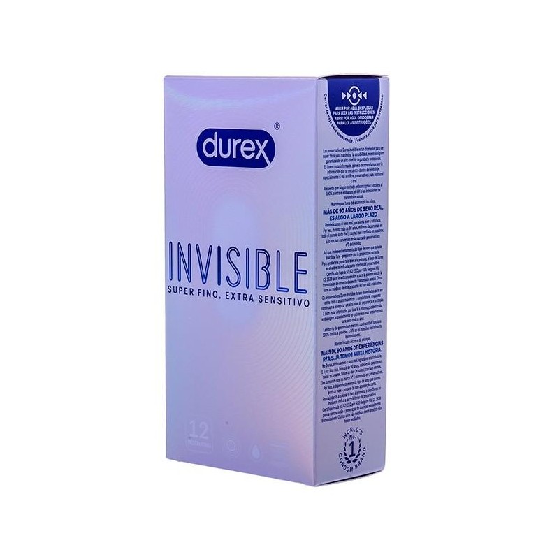 Préservatifs fins Invisible Durex x12 Préservatifs fins Invisible Durex x12