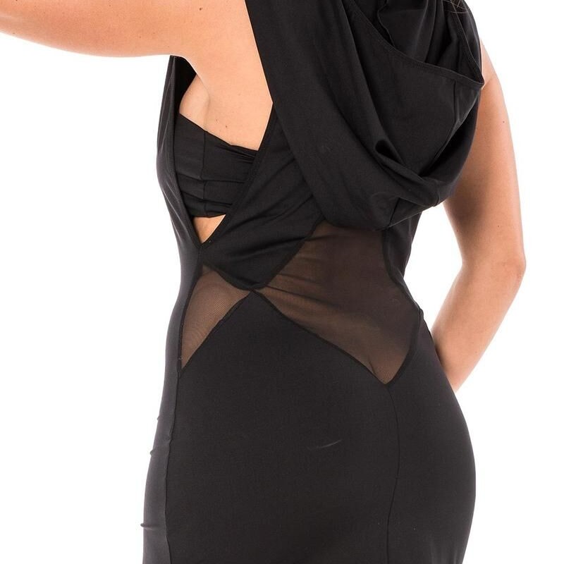 robe noire sensuelle avec capuche adriana de la collection be lily robe noire sensuelle avec capuche adriana de la collection be lily