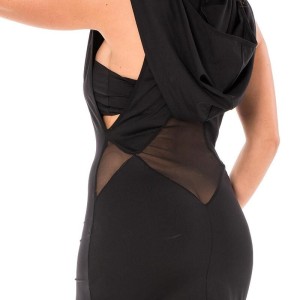robe noire sensuelle avec capuche adriana de la collection be lily robe noire sensuelle avec capuche adriana de la collection be lily