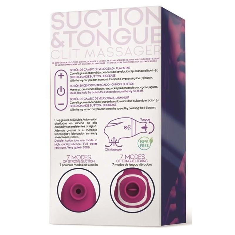 Stimulateur de clitoris Tongue Clit Rose Stimulateur de clitoris Tongue Clit Rose