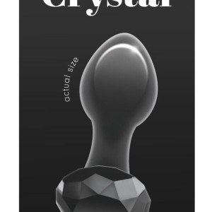 Plug en verre Crystal Gem 7 x 3.1cm Noir Plug en verre Crystal Gem 7 x 3.1cm Noir