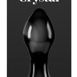 Plug en verre Crystal Gem 7 x 3.1cm Noir Plug en verre Crystal Gem 7 x 3.1cm Noir