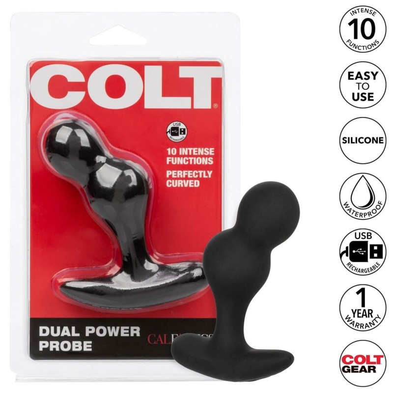 Stimulateur de prostate vibrant Dual Power Probe Colt 8 x 3.4cm Stimulateur de prostate vibrant Dual Power Probe Colt 8 x 3.4cm