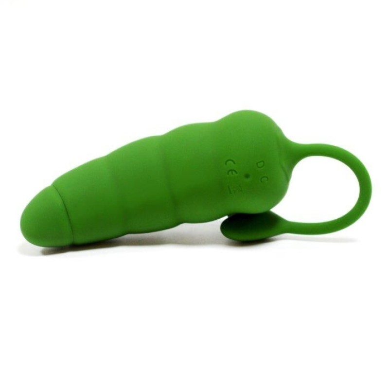 PIMENTO, Un Œuf vibrant avec télécommande, couleur et forme "Piment" en silicone médical - B137GRE PIMENTO, Un Œuf vibrant avec télécommande, couleur et forme "Piment" en silicone médical - B137GRE