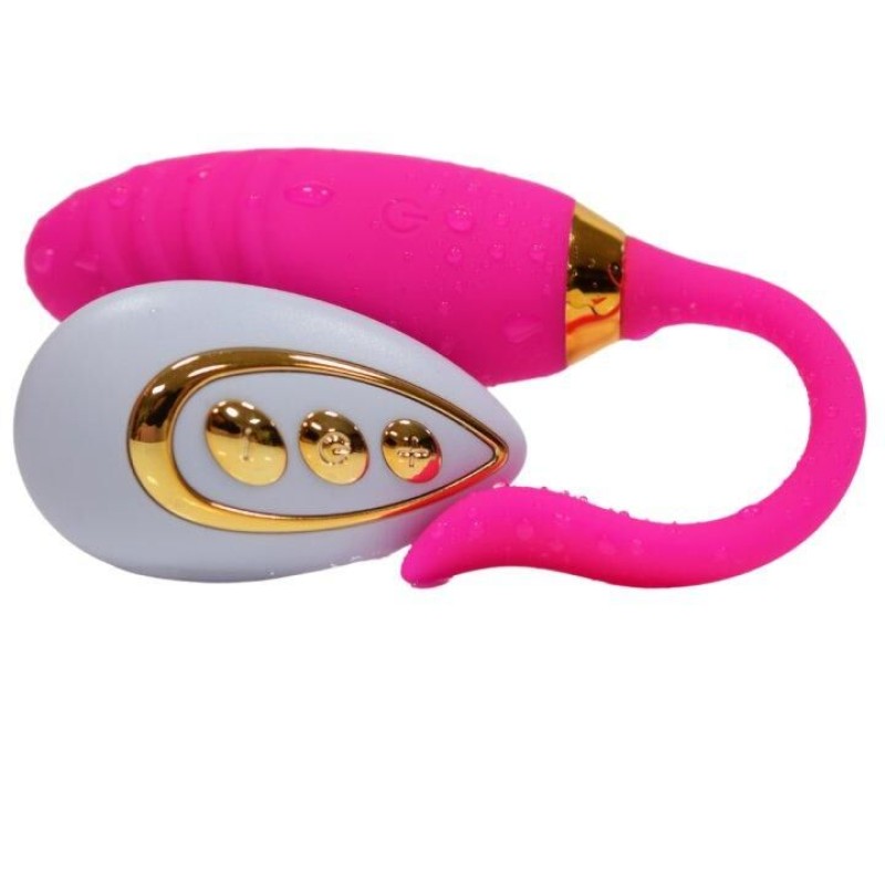 PLEASURE, Un Œuf vibrant USB avec télécommande, dans un silicone médical doux et rainuré - B24PNK PLEASURE, Un Œuf vibrant USB avec télécommande, dans un silicone médical doux et rainuré - B24PNK