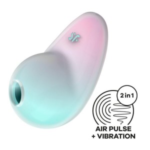 Stimulateur clitoridien par onde de pression sans contact et par vibration USB vert et rose, Pixie Dust Satisfyer - CC597837 Stimulateur clitoridien par onde de pression sans contact et par vibration USB vert et rose, Pixie Dust Satisfyer - CC597837