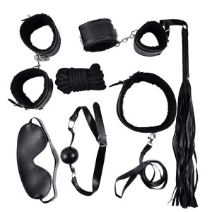 Ensemble Bondage noir - 10 pièces - SOM-013BLK Ensemble Bondage noir - 10 pièces - SOM-013BLK