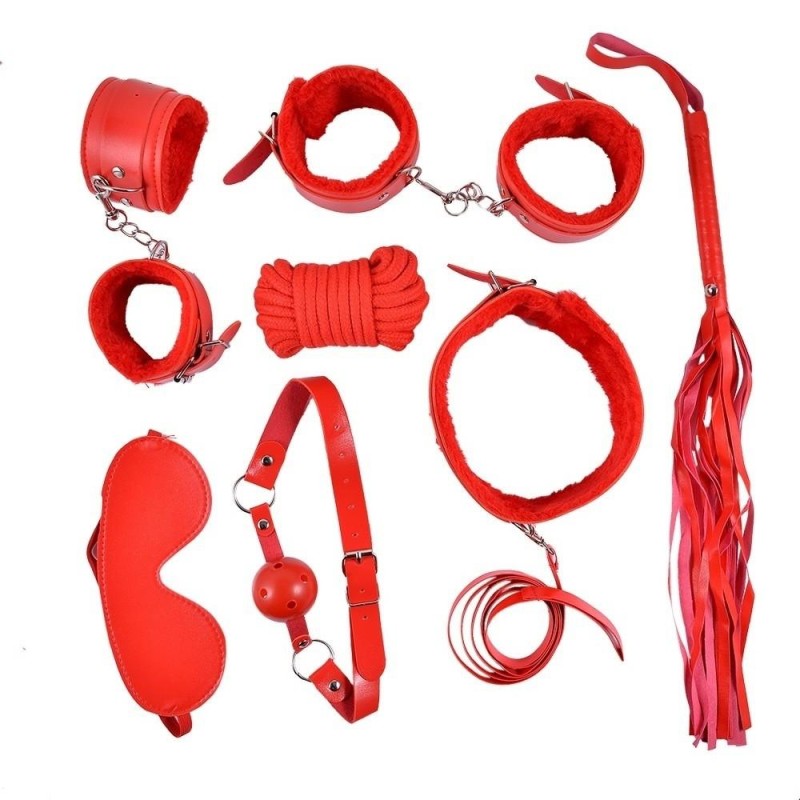 Ensemble Bondage rouge - 10 pièces - SOM-013RED Ensemble Bondage rouge - 10 pièces - SOM-013RED