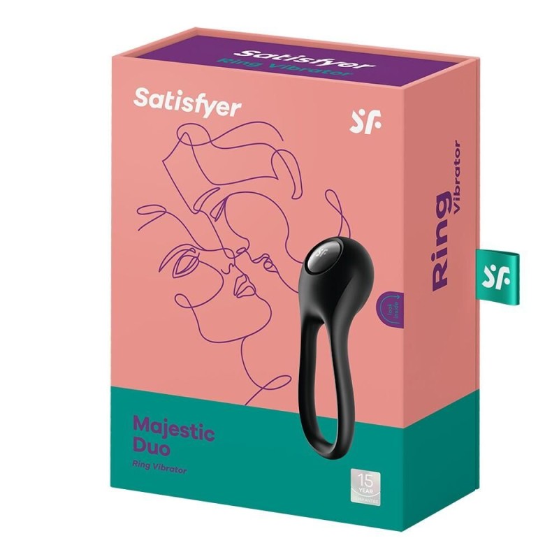 Cockring vibrant USB Majestic Duo Satisfyer - CC597750 Cockring vibrant USB Majestic Duo Satisfyer - CC597750