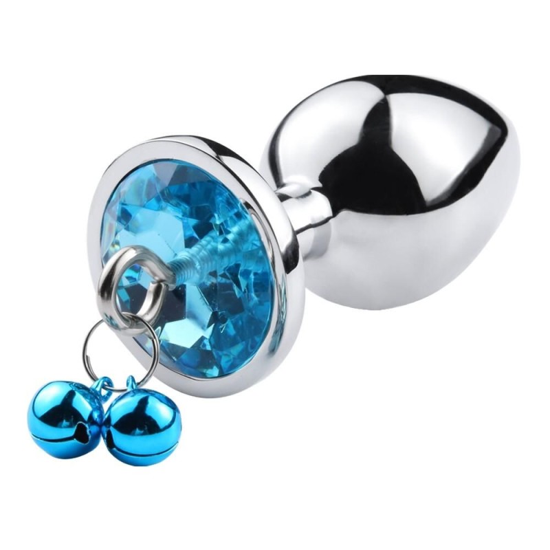Plug bijou aluminium bleu avec clochettes Taille M - RY-002-A-ZB Plug bijou aluminium bleu avec clochettes Taille M - RY-002-A-ZB