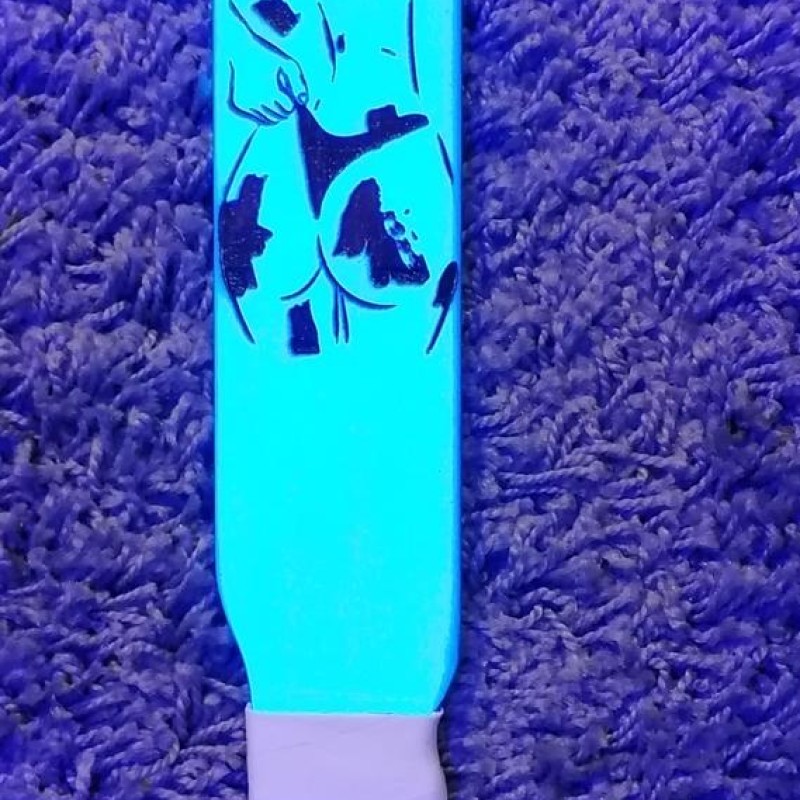 Paddle Mini 1, bleu fluo, modèle "Marked ass" Paddle Mini 1, bleu fluo, modèle "Marked ass"