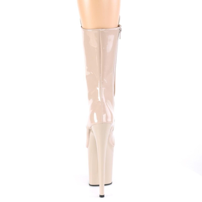 Bottines Hautes Plateforme Crème Bottines Hautes Plateforme Crème