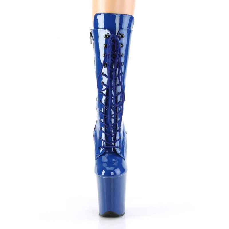 Bottines Hautes Plateforme Bleu Bottines Hautes Plateforme Bleu
