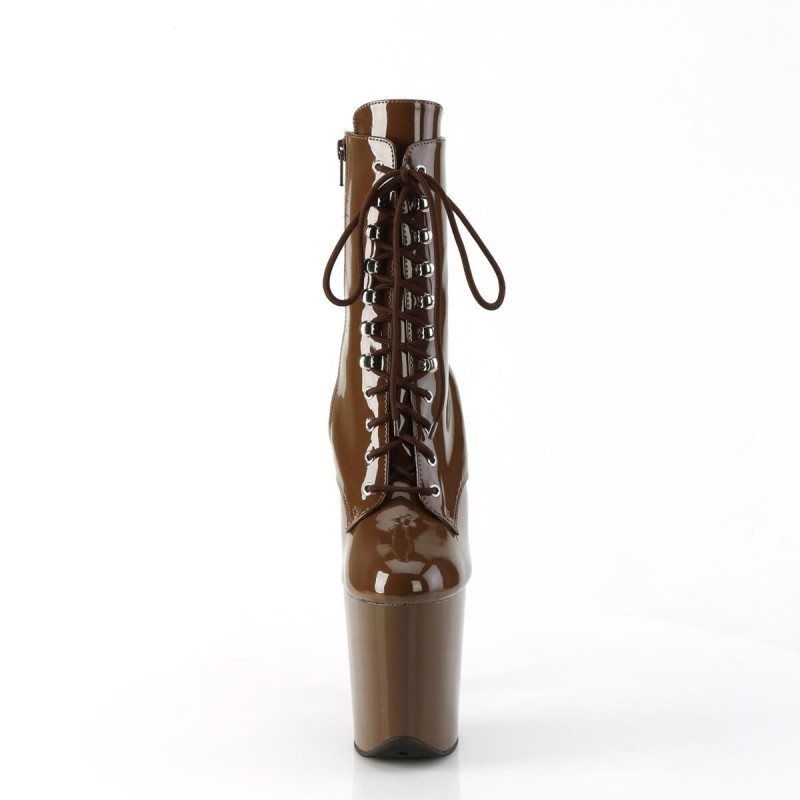 Bottines Plateforme Chocolat Vernis Bottines Plateforme Chocolat Vernis