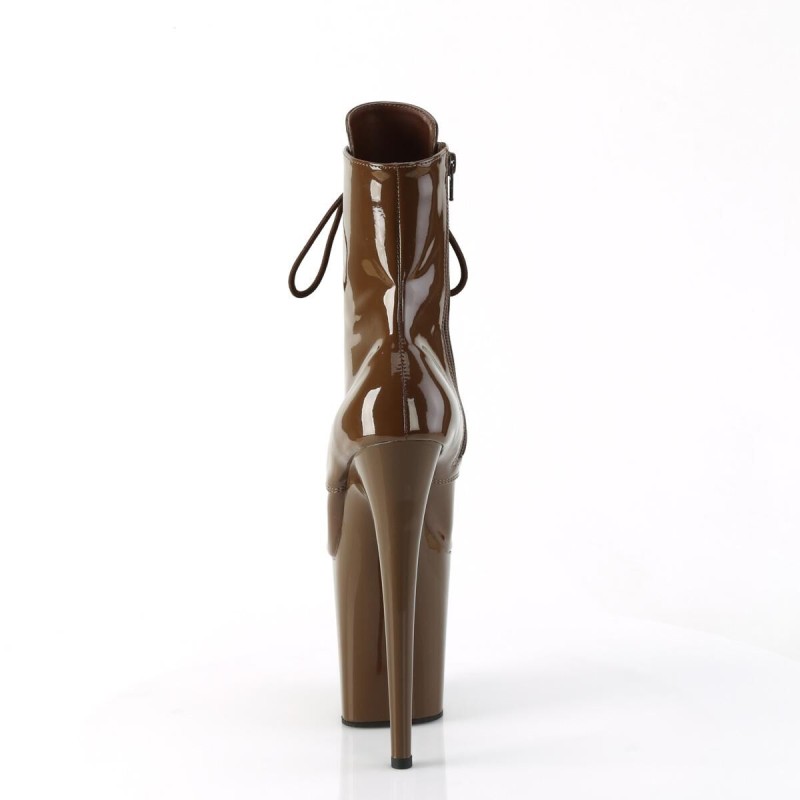 Bottines Plateforme Chocolat Vernis Bottines Plateforme Chocolat Vernis