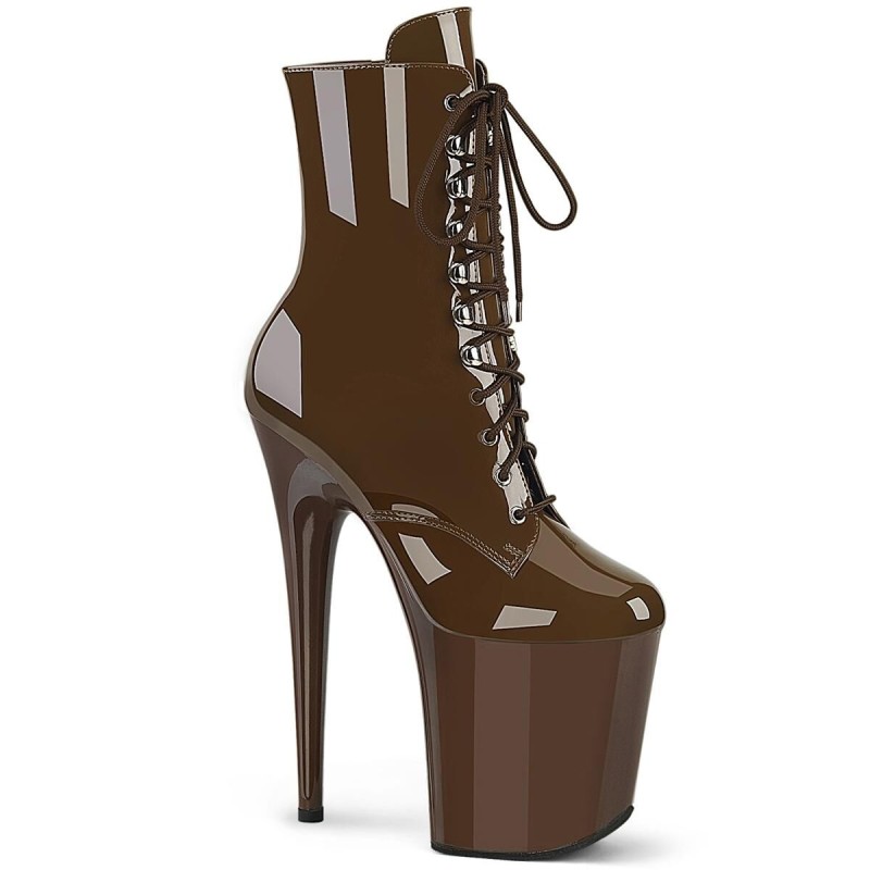 Bottines Plateforme Chocolat Vernis Bottines Plateforme Chocolat Vernis