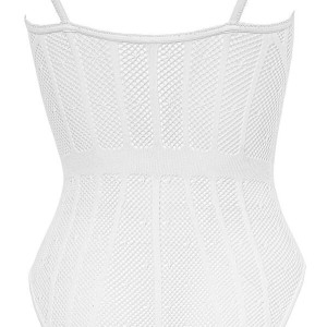 Body string en résille et dentelle blanche très élastique pour épouser votre silhouette - Cottelli Body string en résille et dentelle blanche très élastique pour épouser votre silhouette - Cottelli