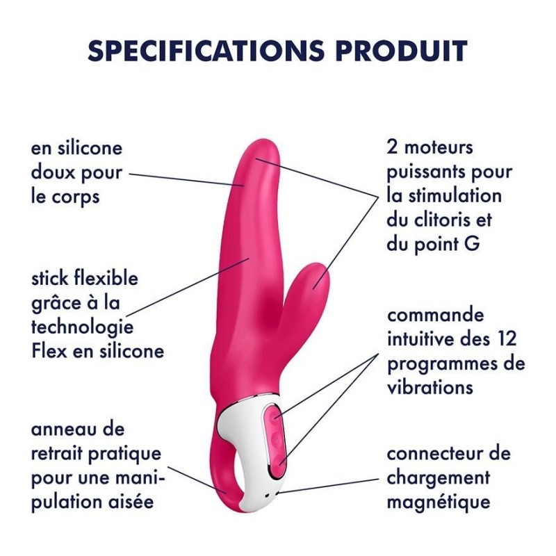 Rabbit en silicone waterproof Mr Rabbit Satisfyer Rabbit en silicone waterproof Mr Rabbit Satisfyer