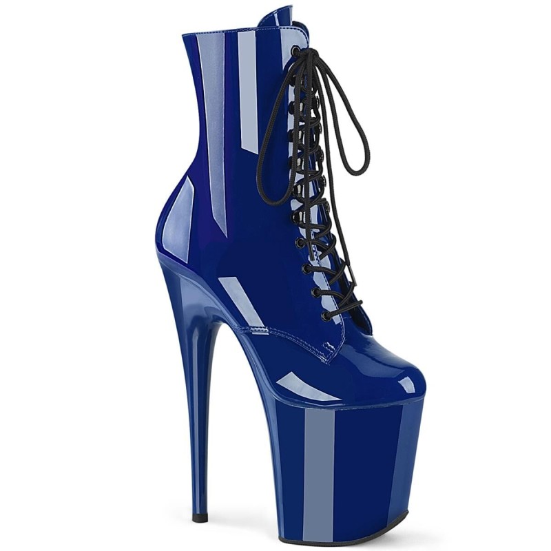 Bottines Plateforme Bleu Royal