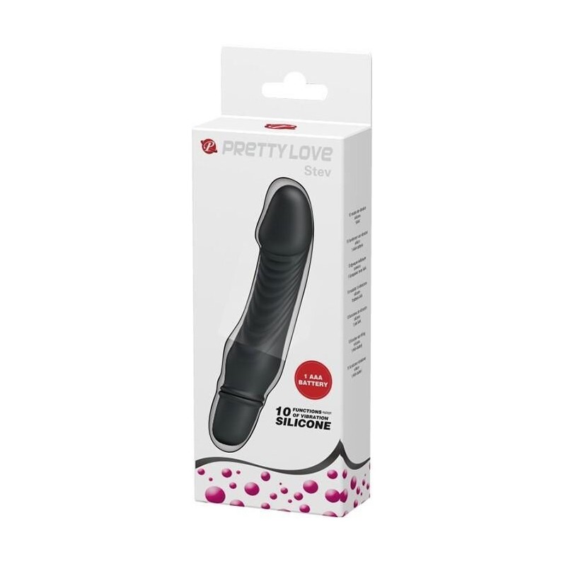 Vibromasseur Stev Pretty Love 11 x 2.8 cm Noir Vibromasseur Stev Pretty Love 11 x 2.8 cm Noir