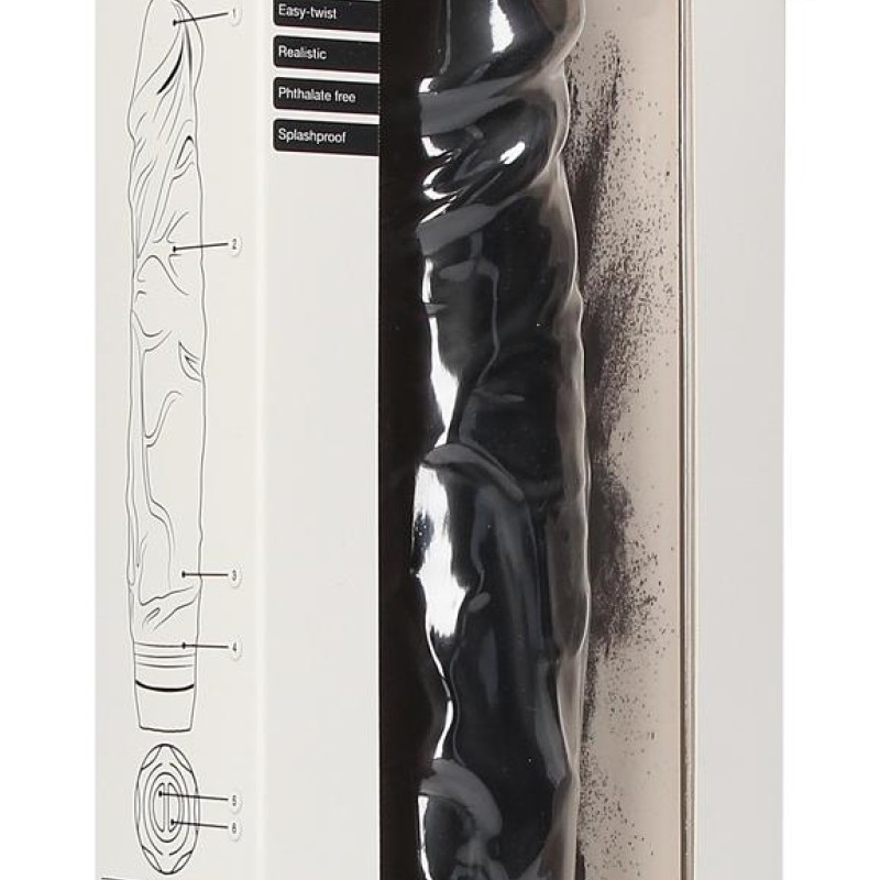 Gode vibrant Realistic 20 x 5cm Noir Gode vibrant Realistic 20 x 5cm Noir
