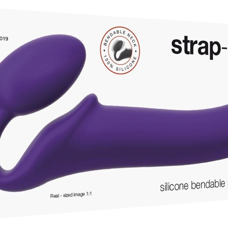 Gode + Plug STRAP-ON-ME Bendable L 16 x 3.7 cm Violet Gode + Plug STRAP-ON-ME Bendable L 16 x 3.7 cm Violet
