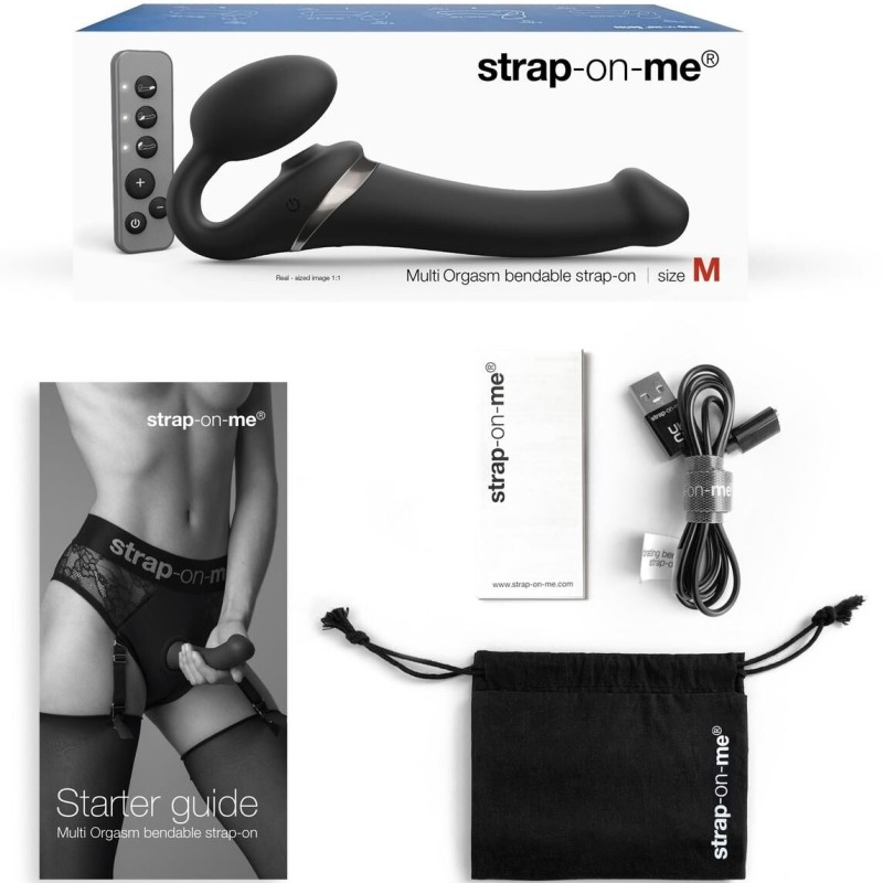 Dildo MULTI ORGASM Strap-On-Me S 14.5 x 3.4cm Noir Dildo MULTI ORGASM Strap-On-Me S 14.5 x 3.4cm Noir