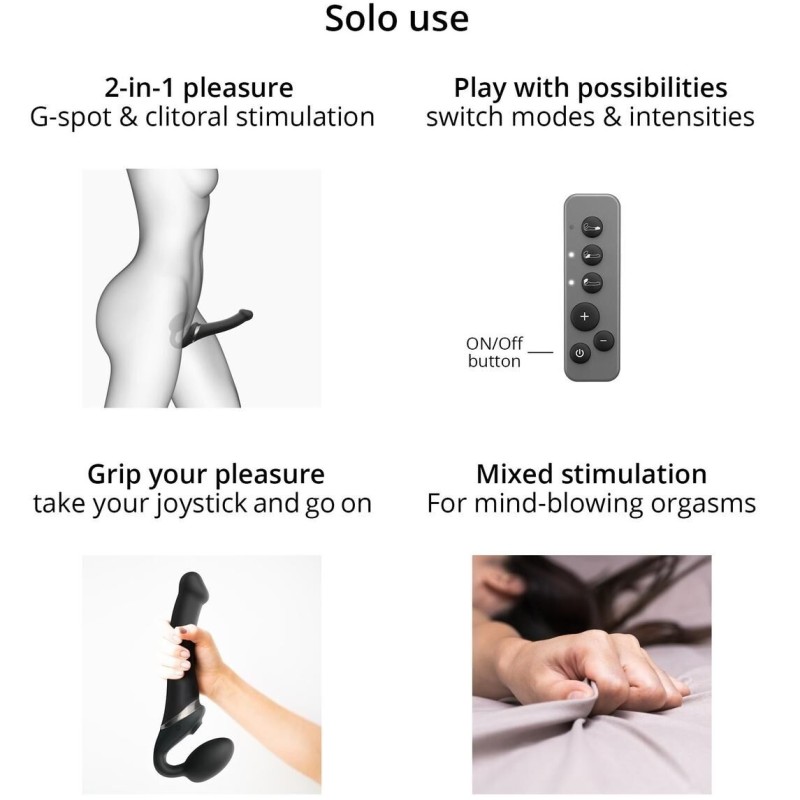 Dildo MULTI ORGASM Strap-On-Me S 14.5 x 3.4cm Noir Dildo MULTI ORGASM Strap-On-Me S 14.5 x 3.4cm Noir