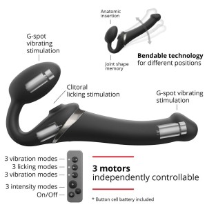 Dildo Multi Orgasm Strap-On-Me M 15 x 3.8cm Noir Dildo Multi Orgasm Strap-On-Me M 15 x 3.8cm Noir