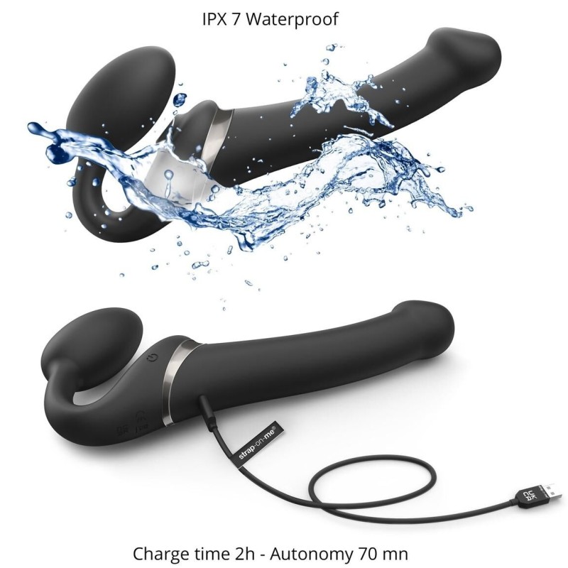 Dildo Multi Orgasm Strap-On-Me M 15 x 3.8cm Noir Dildo Multi Orgasm Strap-On-Me M 15 x 3.8cm Noir