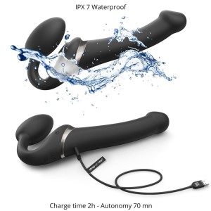 Dildo Multi Orgasm Strap-On-Me M 15 x 3.8cm Noir Dildo Multi Orgasm Strap-On-Me M 15 x 3.8cm Noir