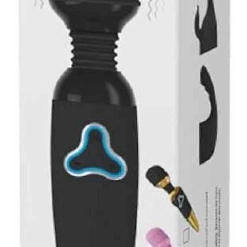 Wand Body Pulse Pretty Love 25cm - Tête 40mm Noir Wand Body Pulse Pretty Love 25cm - Tête 40mm Noir