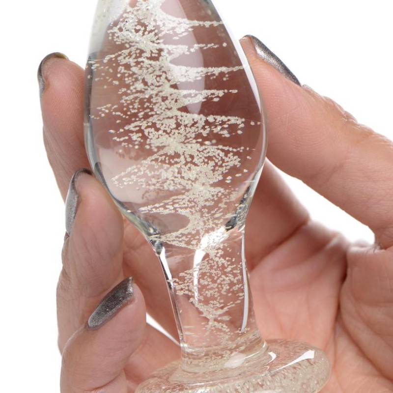 Plug en verre phosphorescent GLOW L 9.5 x 4cm Plug en verre phosphorescent GLOW L 9.5 x 4cm
