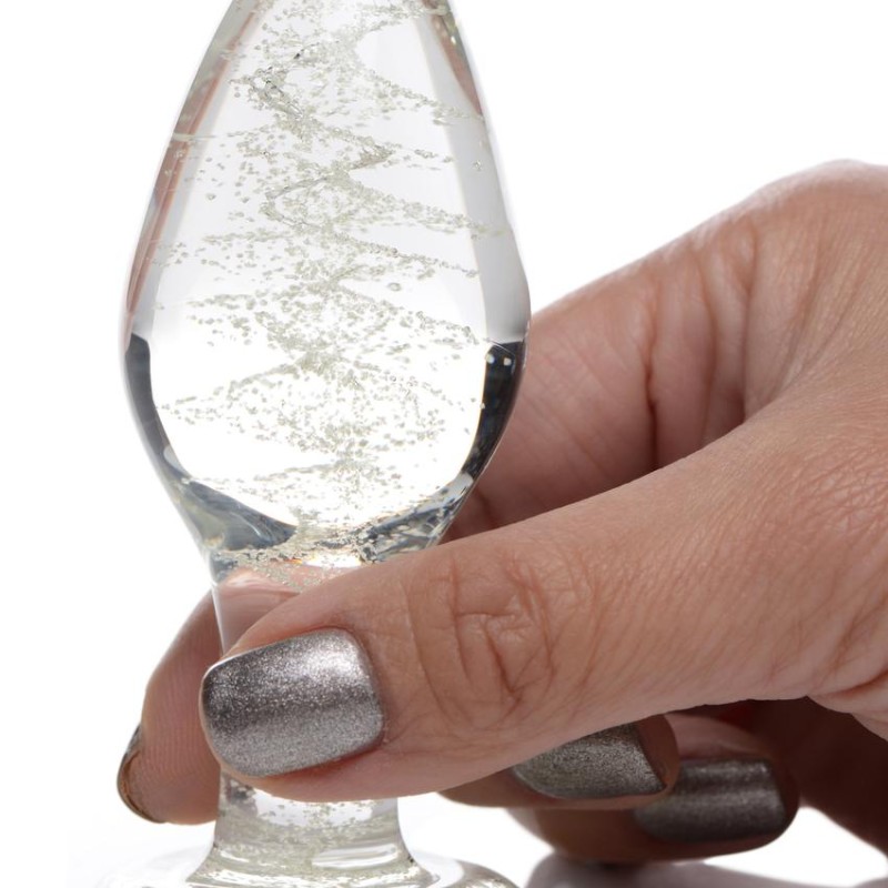 Plug en verre phosphorescent GLOW L 9.5 x 4cm Plug en verre phosphorescent GLOW L 9.5 x 4cm
