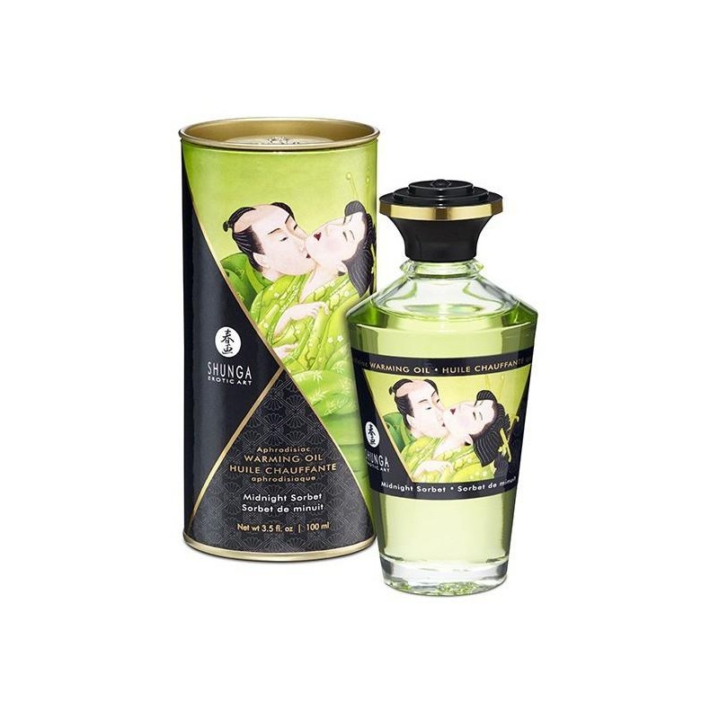 Huile de massage Chauffante Aphrodisiaque - Sorbet de MINUIT 100 mL Huile de massage Chauffante Aphrodisiaque - Sorbet de MINUIT 100 mL