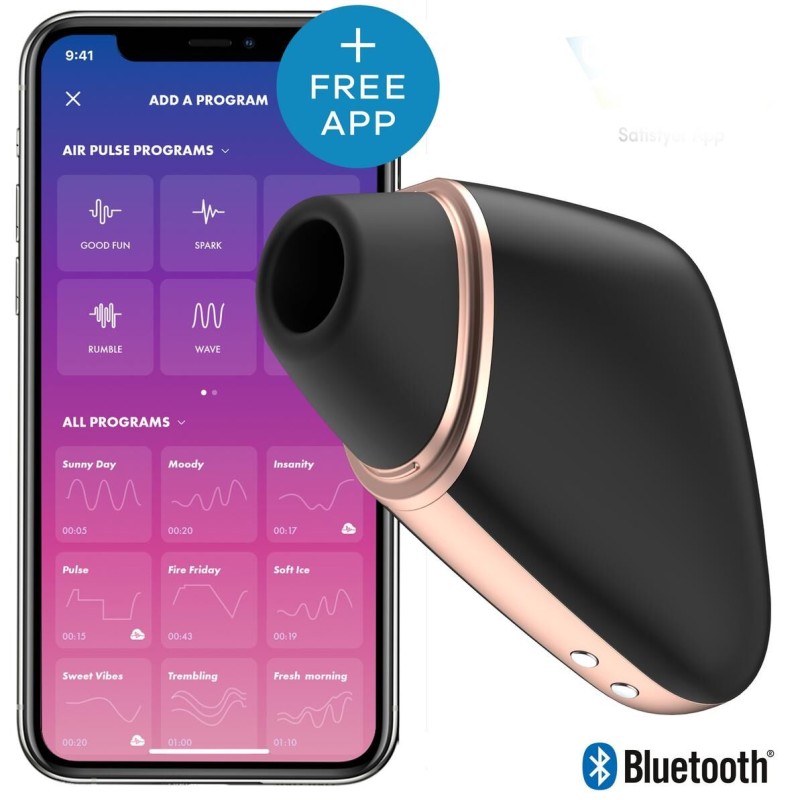 Stimulateur de clitoris connecté Love Triangle Satisfyer Noir Stimulateur de clitoris connecté Love Triangle Satisfyer Noir
