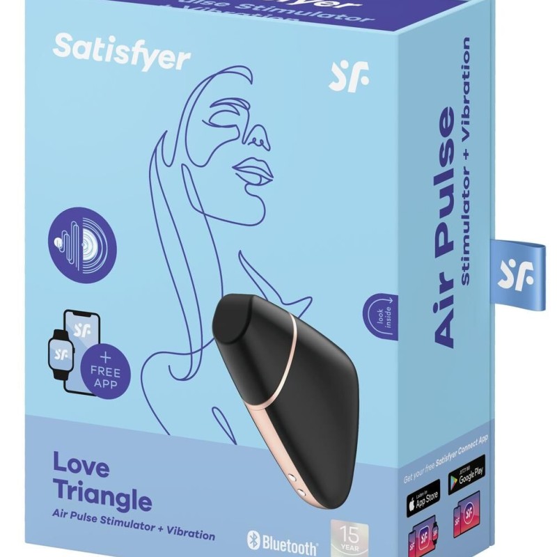 Stimulateur de clitoris connecté Love Triangle Satisfyer Noir Stimulateur de clitoris connecté Love Triangle Satisfyer Noir