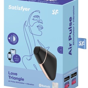 Stimulateur de clitoris connecté Love Triangle Satisfyer Noir Stimulateur de clitoris connecté Love Triangle Satisfyer Noir