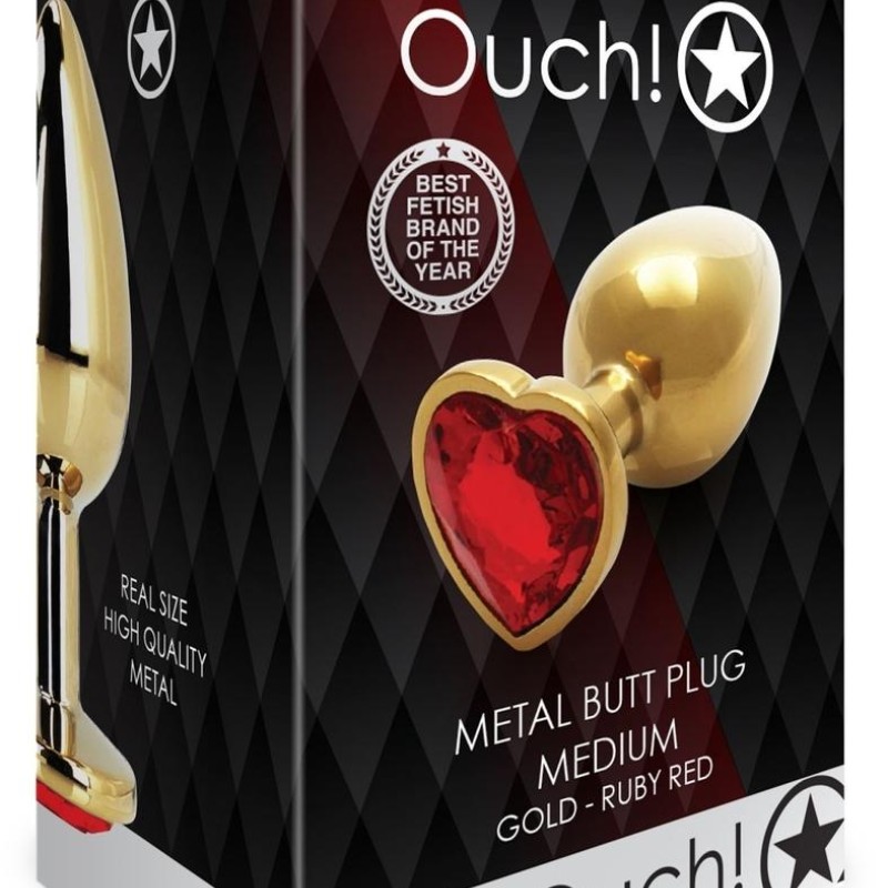 Bijou anal Heart Gem M 7 x 3.3cm Doré-Rouge Bijou anal Heart Gem M 7 x 3.3cm Doré-Rouge