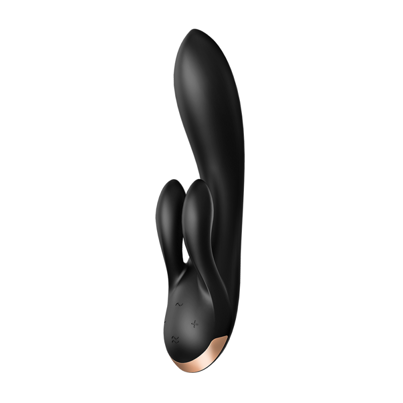 Vibromasseur rabbit noir double stimulation clitoris Double Flex Satisfyer - CC597809 Vibromasseur rabbit noir double stimulation clitoris Double Flex Satisfyer - CC597809