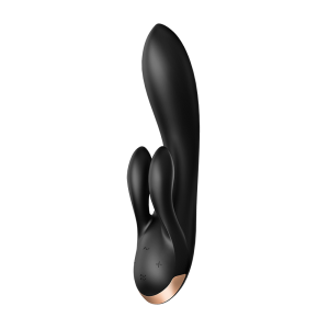 Vibromasseur rabbit noir double stimulation clitoris Double Flex Satisfyer - CC597809 Vibromasseur rabbit noir double stimulation clitoris Double Flex Satisfyer - CC597809