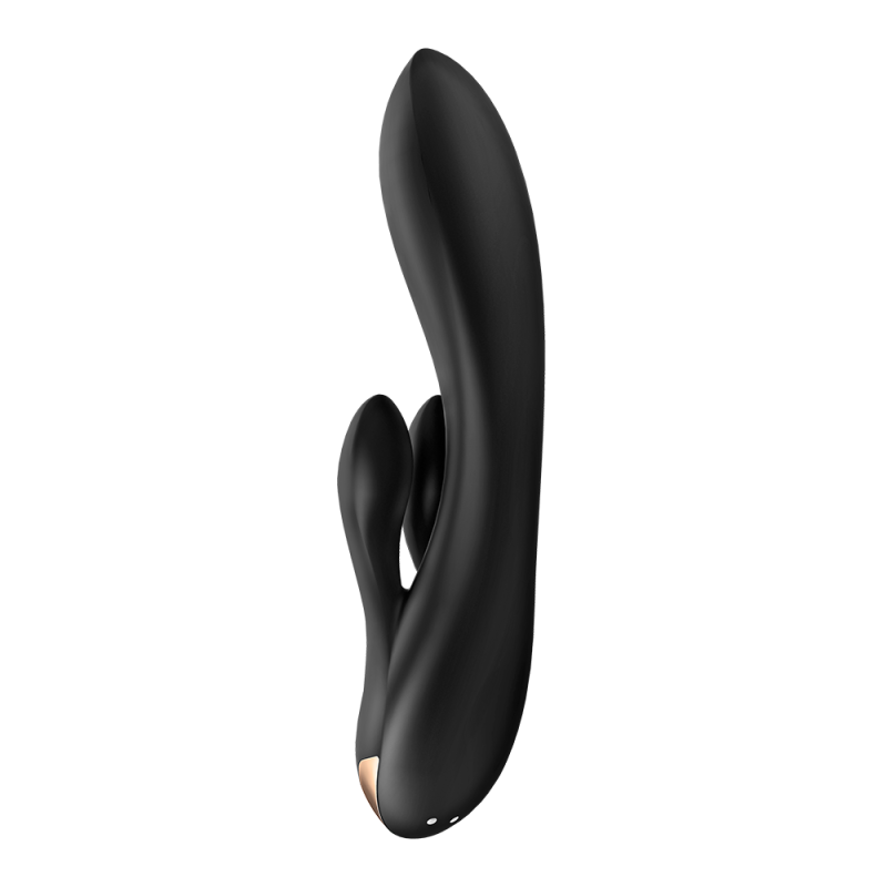 Vibromasseur rabbit noir double stimulation clitoris Double Flex Satisfyer - CC597809 Vibromasseur rabbit noir double stimulation clitoris Double Flex Satisfyer - CC597809