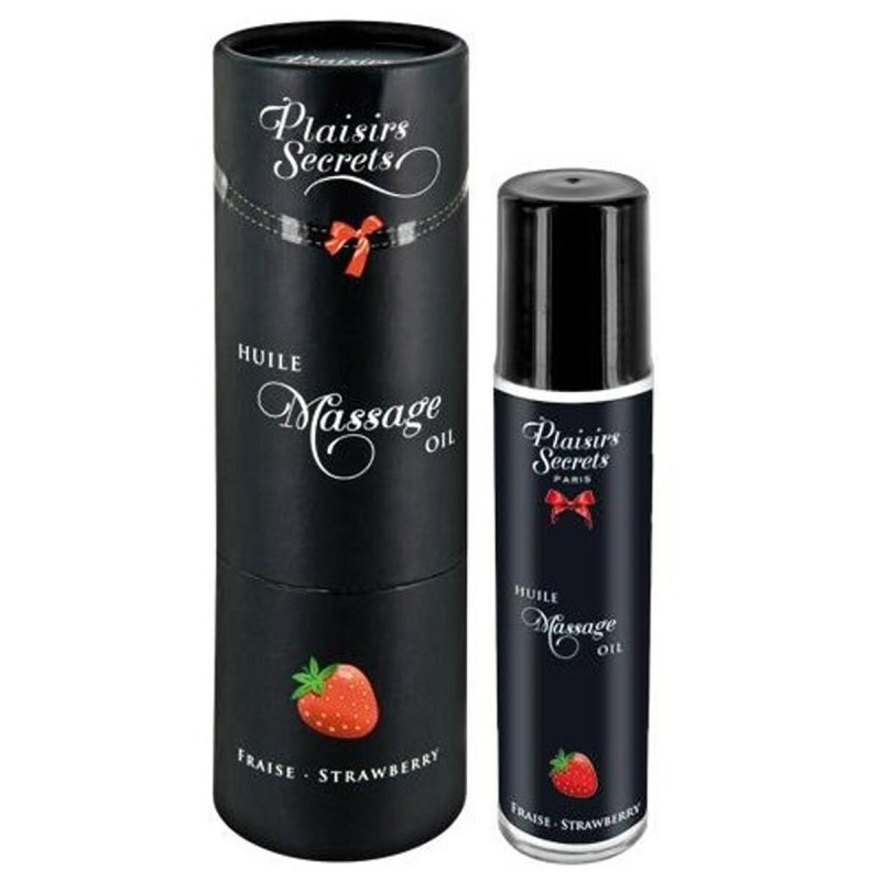 Plaisirs secrets : huile de massage comestible fraise Plaisirs secrets : huile de massage comestible fraise