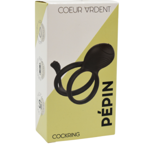 Cockring à double anneaux noir Pépin - Coeur Ardent Cockring à double anneaux noir Pépin - Coeur Ardent