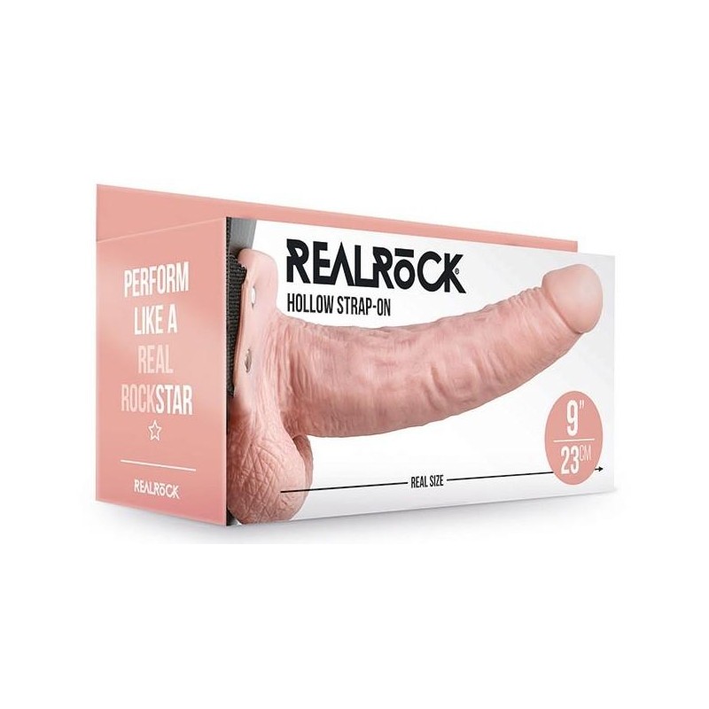 Gode ceinture creux Hollow Strap On RealRock 23 x 4.5cm Gode ceinture creux Hollow Strap On RealRock 23 x 4.5cm