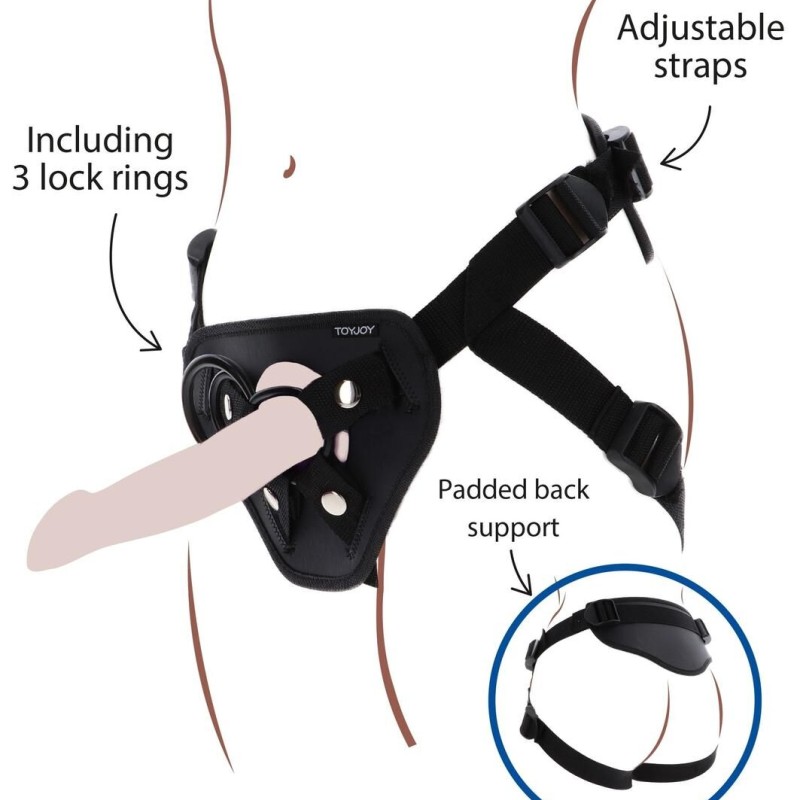 Harnais pour Gode ceinture Strap-On Deluxe Get Real Noir Harnais pour Gode ceinture Strap-On Deluxe Get Real Noir