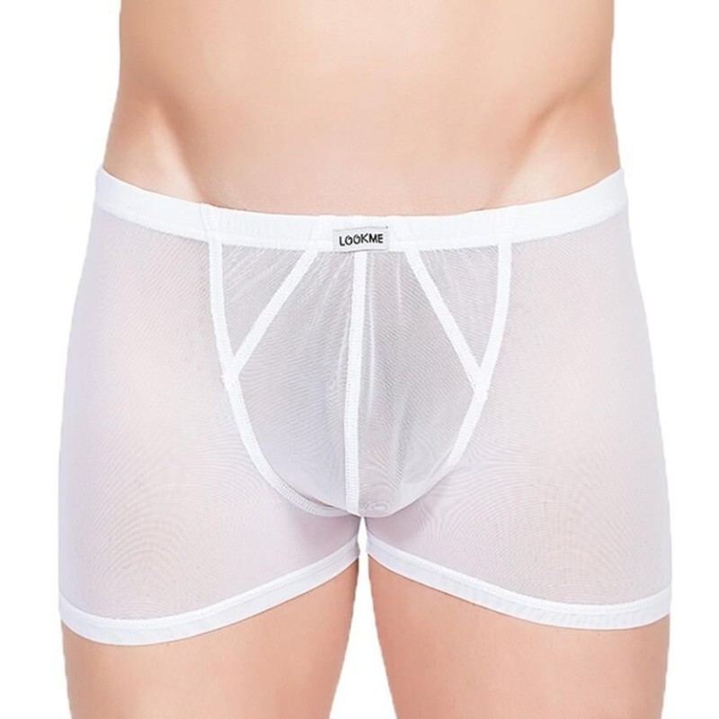 boxer blanc en résille sexy pour homme - lingerie sexy homme pas cher boxer blanc en résille sexy pour homme - lingerie sexy homme pas cher