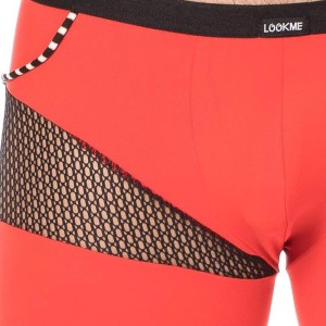 Boxer rouge filet et corde homme - lingerie sexy homme pas cher Boxer rouge filet et corde homme - lingerie sexy homme pas cher