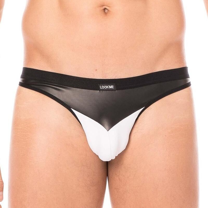 Jock blanc similicuir homme - lingerie sexy homme pas cher Jock blanc similicuir homme - lingerie sexy homme pas cher